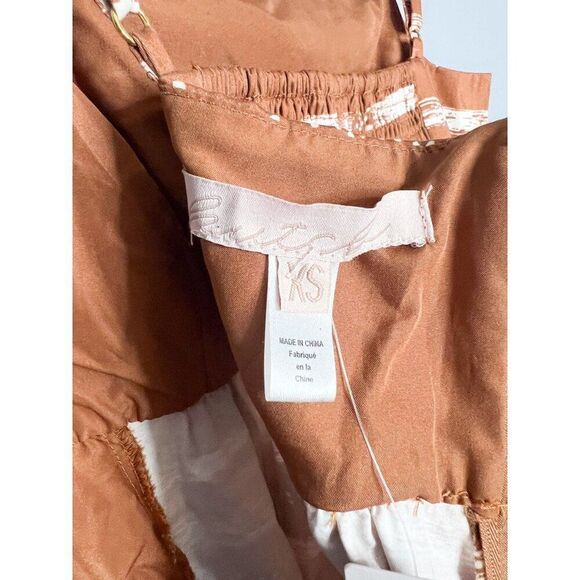 NWT Anthropologie Hutch Bandeau Romper Size XS Brown Motif Stripe - Picture 10 of 10